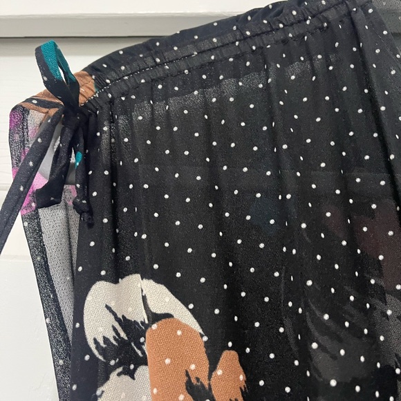 Vintage Black Floral Women's Dress - Picture 3 of 12